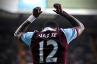 Ricardo Vaz Te celebrates scoring West Ham's second goal
