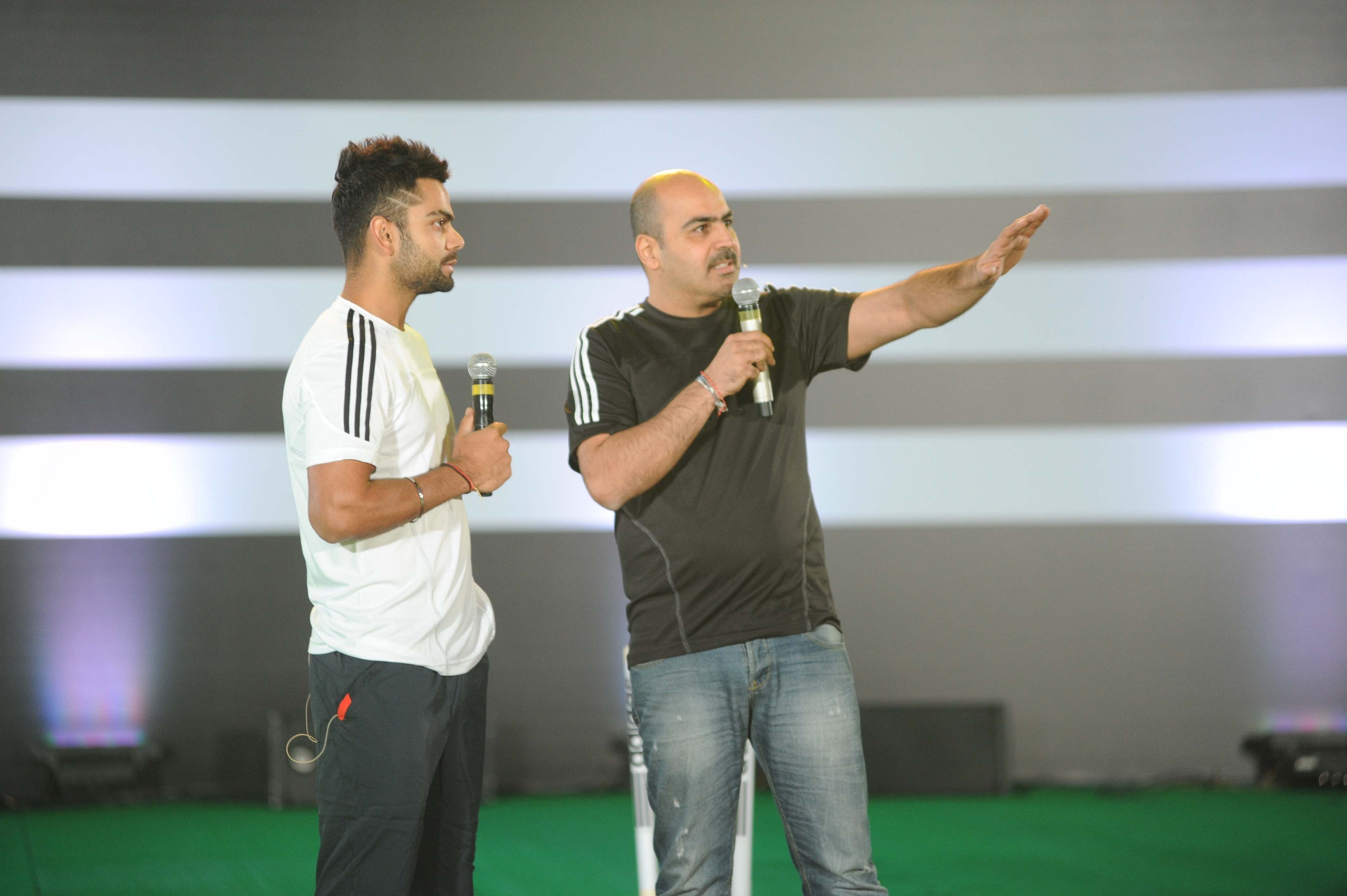  Virat Kohli and Tushar Goculdas, Brand Director, Adidas India
