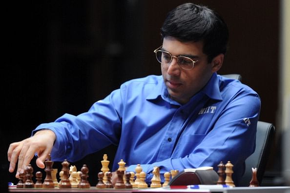 India&#039;s Vishwanathan Anand plays during