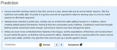Verona vs Sampdoria: Statistical Preview