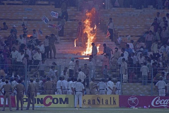 Eden Gardens was left flaming by angry supporters