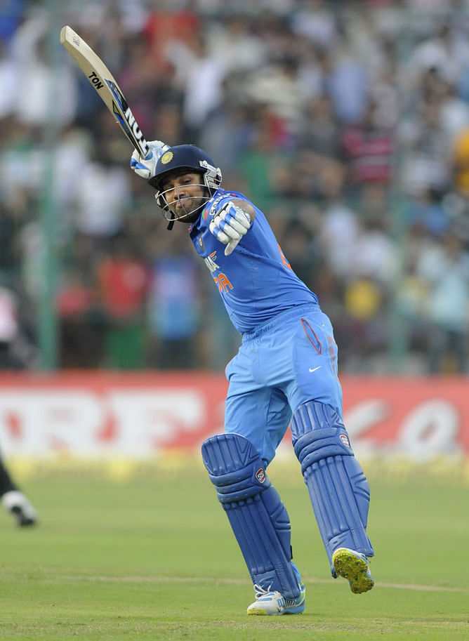 India v Australia 2013: Rohit Sharma becomes third Indian to score a double hundred in ODIs