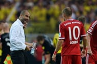 Pep Guardiola and Arjen Robben
