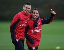 Images: Cazorla And Koscielny training ahead of United game