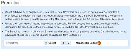 Cardiff vs Manchester United: Statistical Preview