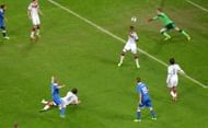 Ignazio Abate scores Italy's goal
