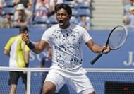 Leander Paes celebrates after his US Open triumph