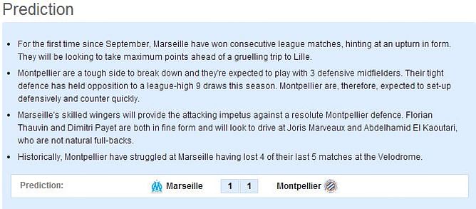 Marseille vs Montpellier: Statistical Preview