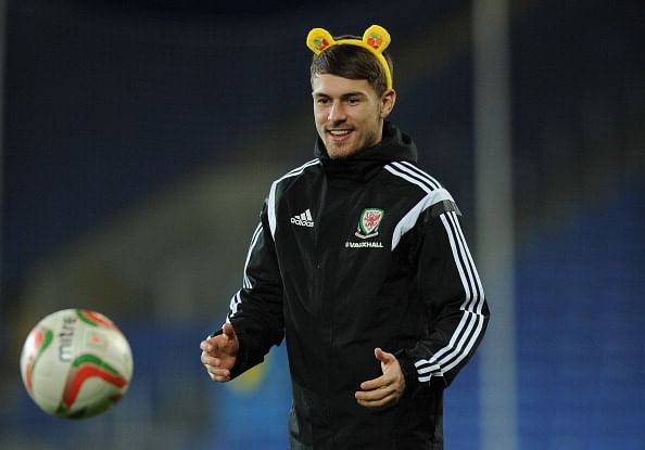 Image: Aaron Ramsey in Wales jersey