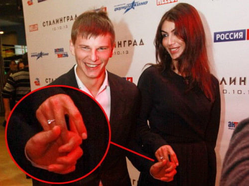 Images: Former Arsenal star Andrey Arshavin is engaged to his new girl friend