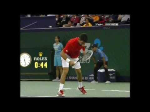 Video: Novak Djokovic funniest service game