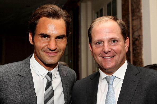 Roger Federer with Tony Godsick