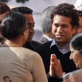 Sachin Tendulkar attends session at Rajya Sabha, greets MPs with autographs