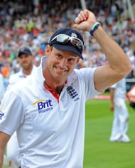 England's captain Andrew Strauss