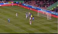 The arrow shows the direction where Cech ran