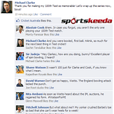 Fake FB Wall: Alastair Cook and Michael Clarke celebrate their 100th Test