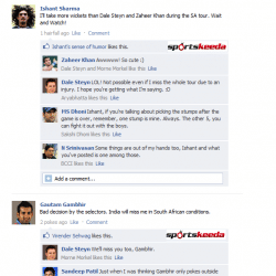 Fake FB Wall: India players start mind games before South Africa tour