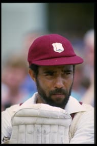 A portrait of Jeff Dujon the West Indian wicket keeper
