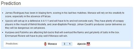 Monaco-Ajaccio Statistical Preview