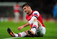 Olivier Giroud frustrated when he was benched