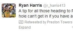 Ryan Harris involved in 'drunken' Twitter rant