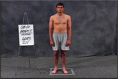 Tom Brady&#039;s combine photo reveals what most already knew at the time; the quarterback lacked any definable physicality
