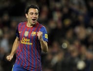 Barcelona's midfielder Xavi Hernandez ce