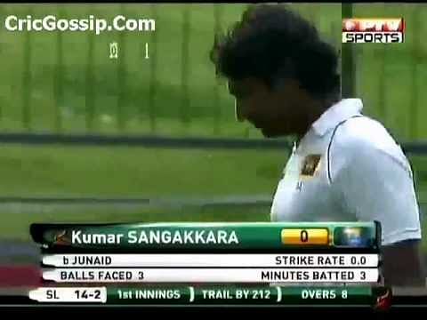 Video: Junaid Khan bowls Sangakkara with a beauty