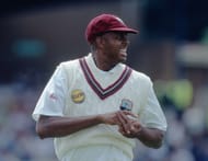 Courtney Walsh, England v West Indies, 1st Test, Edgbaston, Jun 00. (Photo by Patrick Eagar/Patrick Eagar Collection via Getty Images)