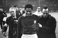 Eusebio in tears after the loss to England