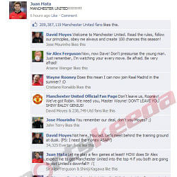 FB Wall: Juan Mata updates his status after joining Manchester United