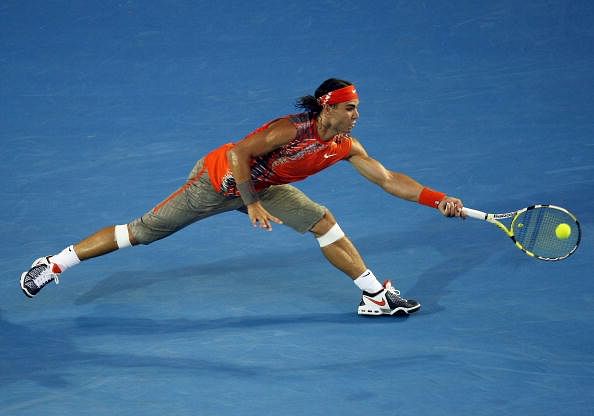 Rafael Nadal was stretched to his limit by Jo-Wilfried Tsonga during the 2008 Australian Open semifinal