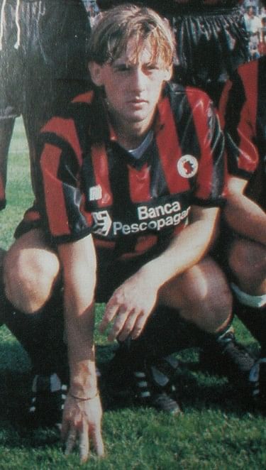 Signori as a teenager at Foggia. It was here that the young man learned his trade as a poaching striker (Credit: www.footballitaliano.co.uk)