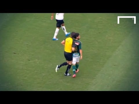 Referee head-butts player; player goes down