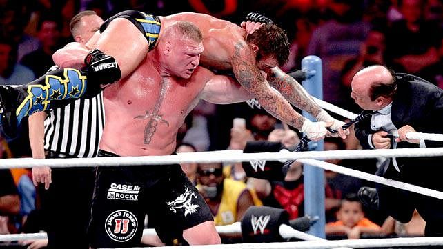 Brock Lesnar taking on CM Punk
