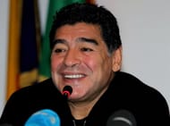 Diego Maradona speaks to the media about his ongoing legal dispute with the Italian Tax authorities during a press conference at the European Union office on February 14, 2014 in Rome, Italy. The former footballer is accused of tax evasion and is said to owe almost 40 million Euros in unpaid tax on undeclaired earnings. Maradona denies these claims.
