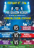 American muscle greets people as EFLI's Pre-Season Kickoff begins at Gachibowli Stadium, Hyderabad