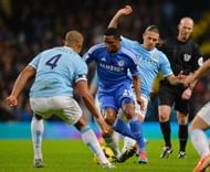 Samuel Eto'o in action against City