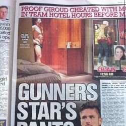 Olivier Giroud apologizes after fling with a model