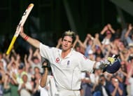 England's Kevin Pietersen acknowledges t