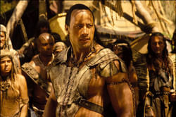 Video: Rock talks about upcoming movie; scene from "Hercules"