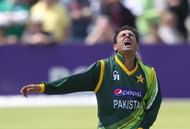 Pakistan's Abdur Rehman shows his frustration after bowling wide to Ireland's Ed Joyce (not pictured) during the second One Day International (ODI) cricket match between Pakistan and Ireland at Clontarf Cricket Club in Dublin on May 26, 2013. at the end of their innings Ireland scored 229 for the loss of nine wickets, after Pakstan won the toss and elected to field first. AFP PHOTO/ PETER MUHLY - RESTRICTED TO EDITORIAL USE. NO ASSOCIATION WITH DIRECT COMPETITOR OF SPONSOR, PARTNER, OR SUPPLIER OF THE ECB - (Photo credit should read PETER MUHLY/AFP/Getty Images)