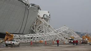 Brazil World Cup stadium roof partially collapses
