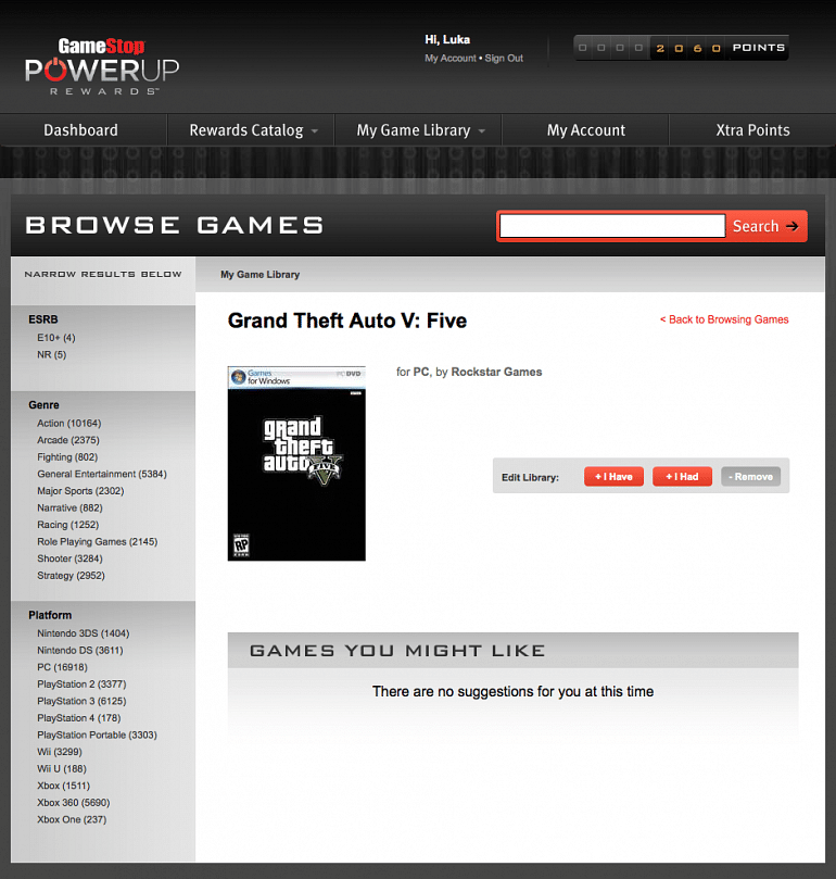 GTA V PC was listed on GameStop Website. 