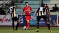 Lee Kwan-Hoo (No.13) is Home United's playmaker