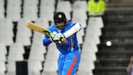 India's Robin Uthappa plays a shot on d