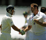 File Pic: Jacques Kallis(R) shakes hands with Ricky Ponting