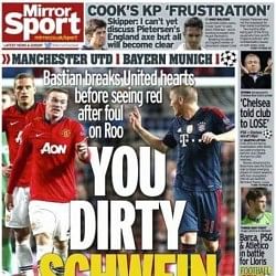 Bayern Munich ban Daily Mirror and The Sun journalists