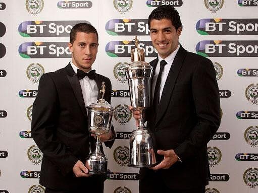 PFA awards for 2013/14 - Luis Suarez Player of the Year, Eden Hazard Young Player of the Year