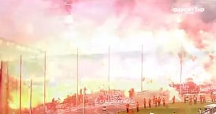 PAOK fans take scaring tactics to a new level in game against Olympiakos